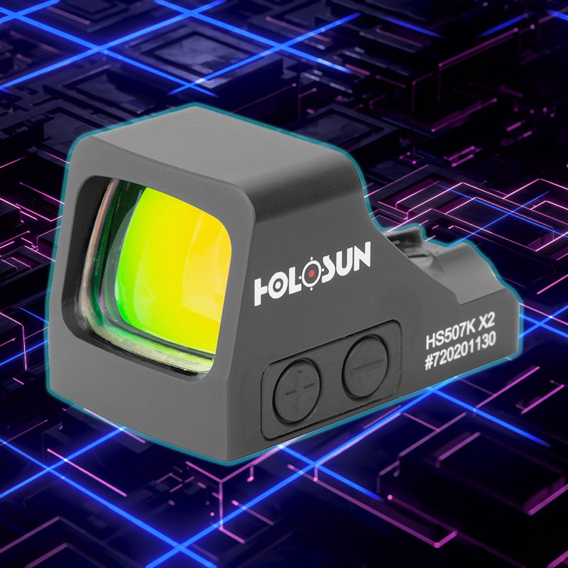 Holosun HS507K X2 Red Dot Sight – 2 MOA Dot & 32 MOA Circle – For Handguns – Includes Free Gift!