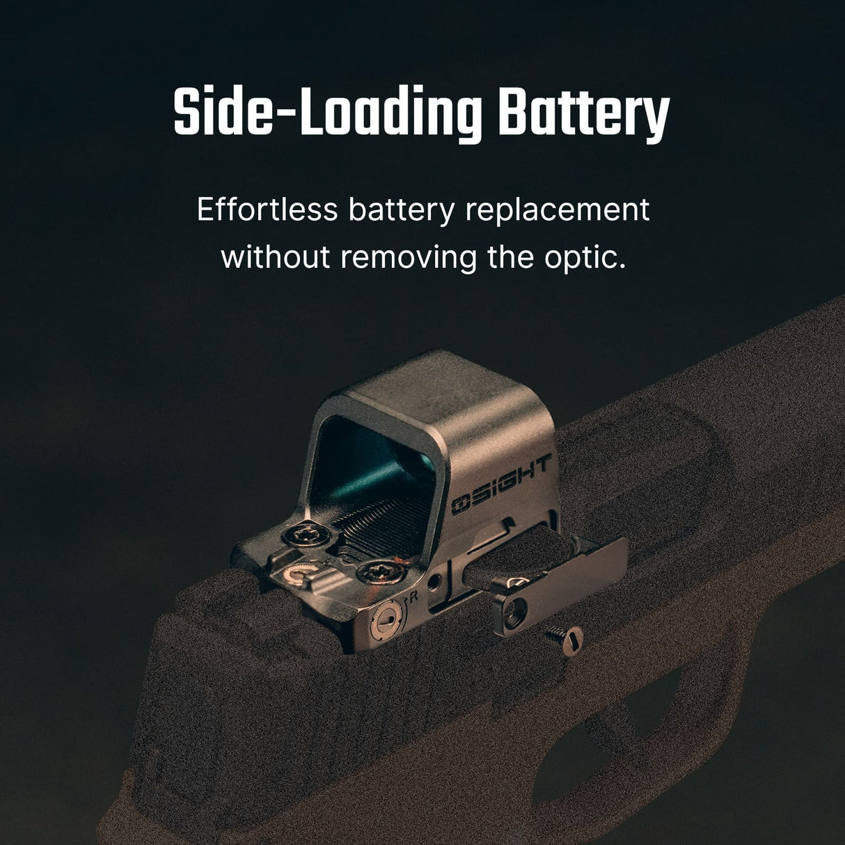 Osight K Reflex Red Dot, 6 MOA Dot with Side-Loading Battery, RMSc Footprint