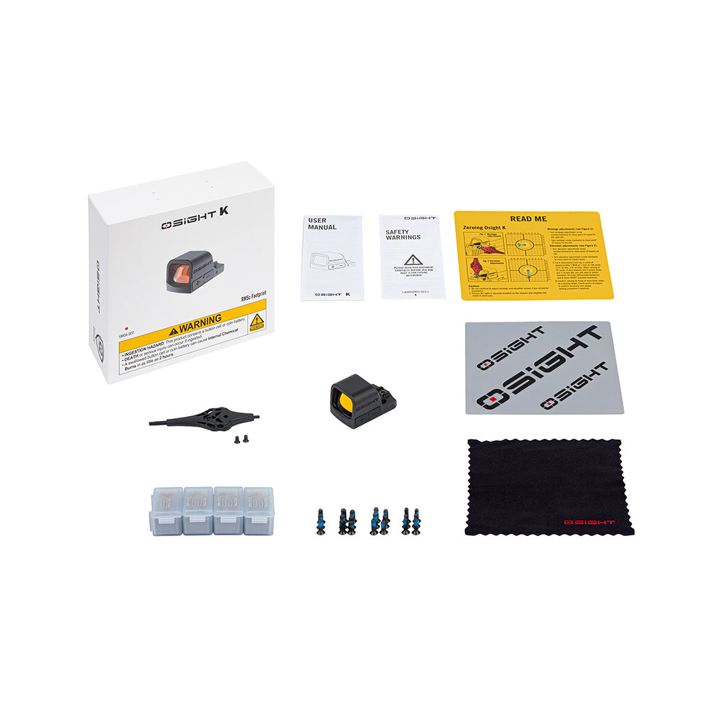 Osight K Reflex Red Dot, 6 MOA Dot with Side-Loading Battery, RMSc Footprint