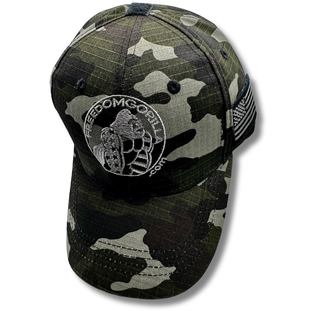 Freedom Gorilla Camouflage Shooter's Hat: Designed for Earmuff Comfort