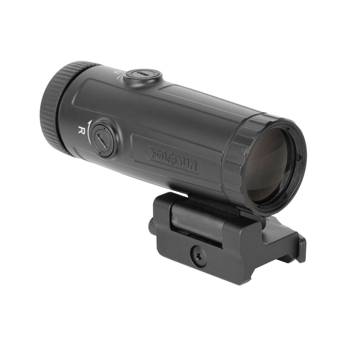 Holosun Magnifier, 6X Power, QD Mount, 1/3 Riser, Switch To Side, Lens Cloth And Mounting Tool, Black, Aluminum Housing - HM6X