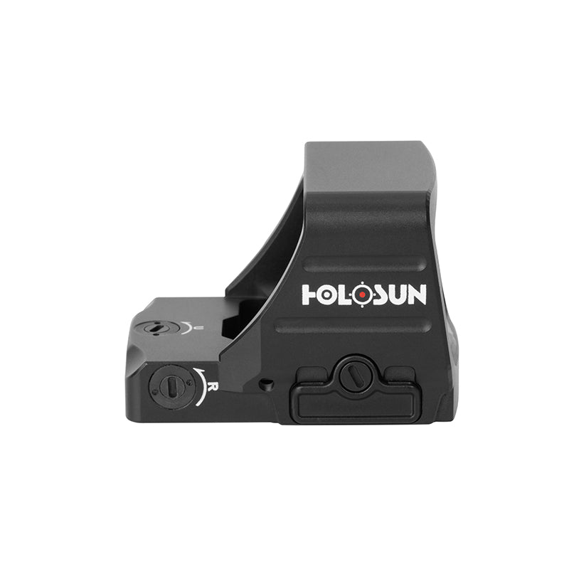 Holosun 407 COMP Gold, Huge Competition Window, RMR Footprint, 6 MOA Red Dot, Side Battery - HE407COMP-GD6