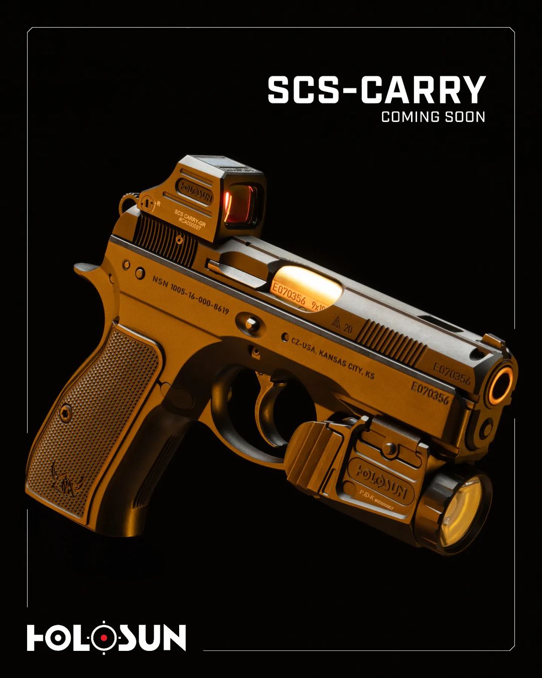 Holosun SCS Carry, K-Series Footprint (Modified RMSc), RMSc Adapter Plate Included, 20k Hr Power Reserve, Solar Recharging Battery, 32 MOA Circle & 2 MOA Green Dot, MRS Reticle, Enclosed Emitter - SCS-CARRY-GR