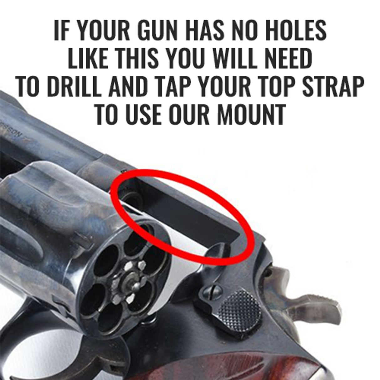 Silver Smith and Wesson (S&W) Revolver Picatinny Rail