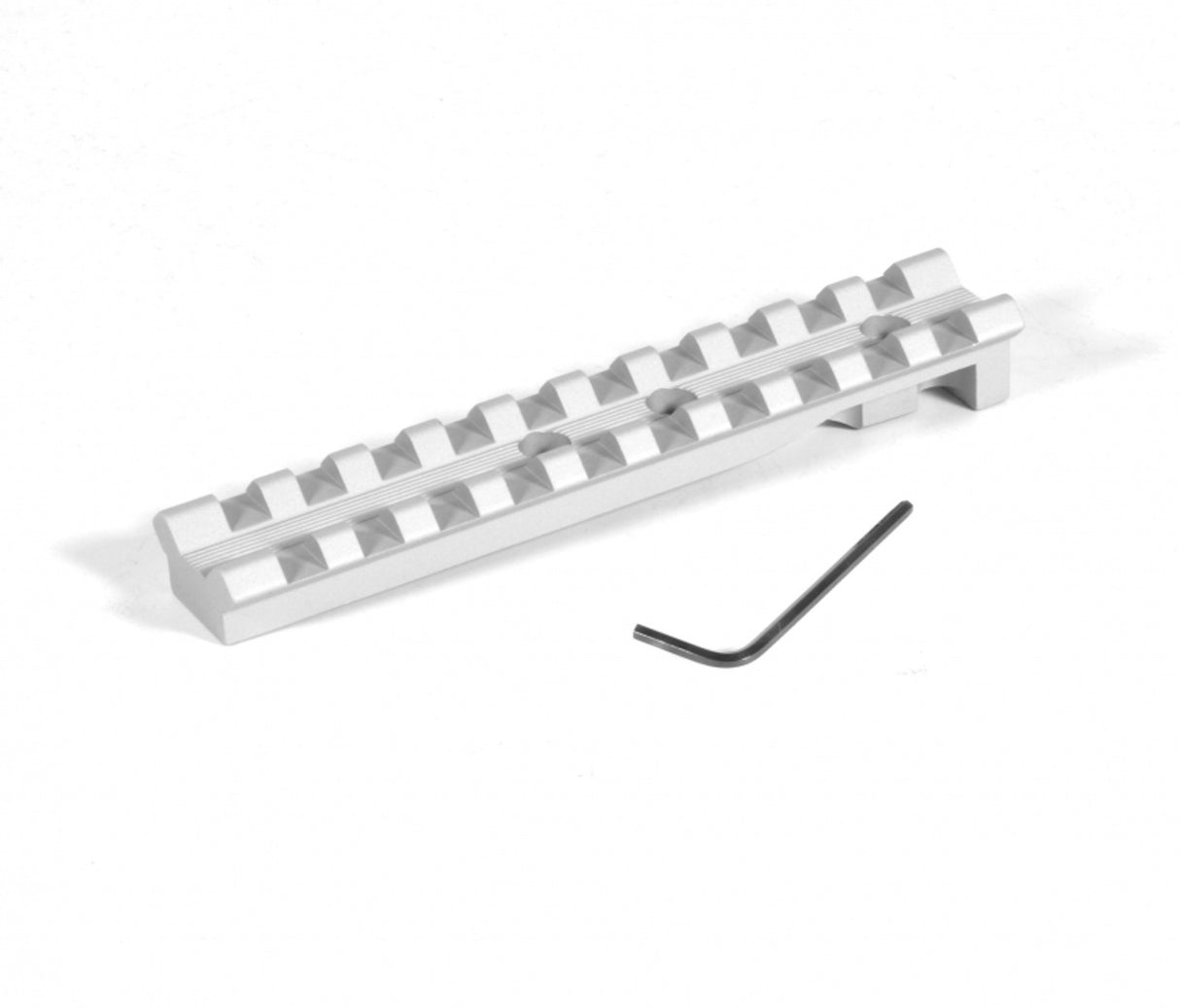 Silver Ruger Revolver Picatinny Rail