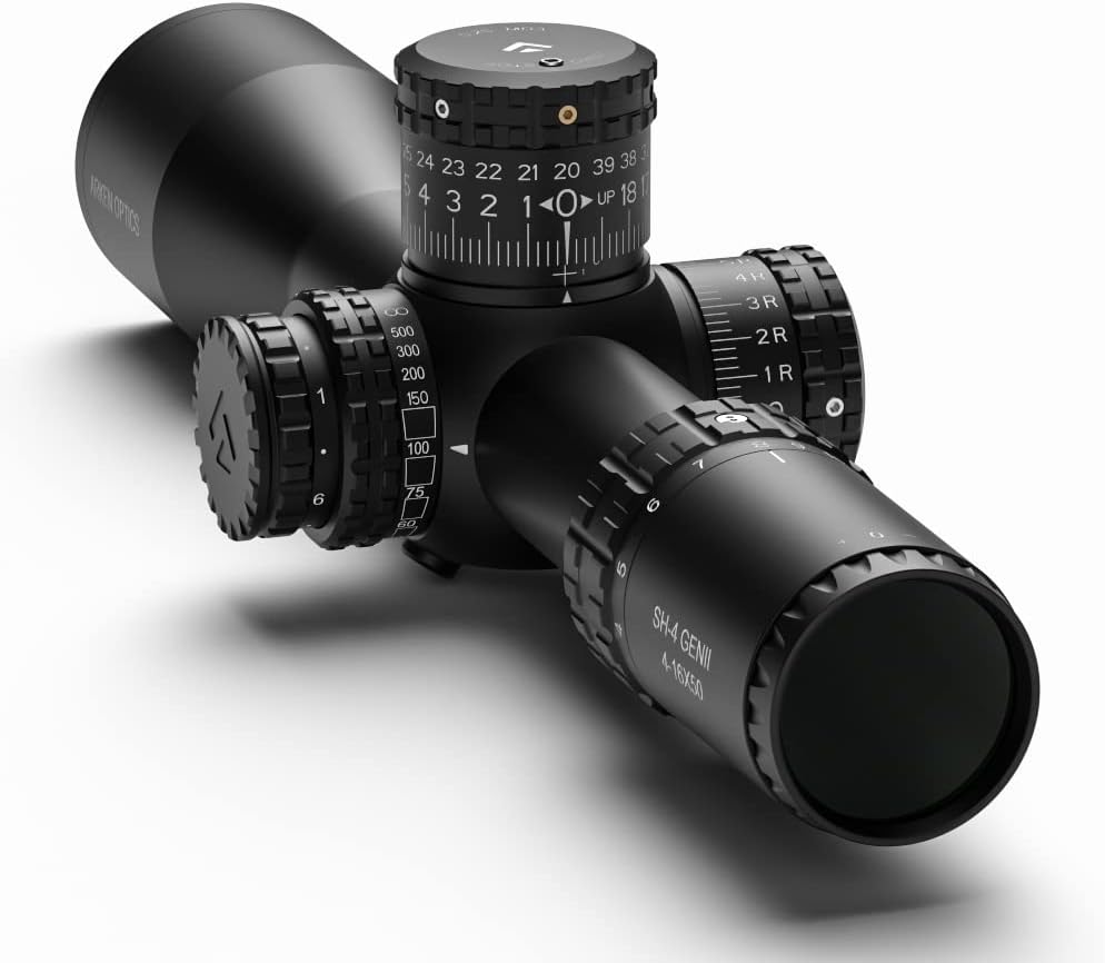 Arken Optics SH-4 4-16X50 GEN2 Rifle Scope FFP VPR Illuminated Reticle with Zero Stop - 34mm Tube