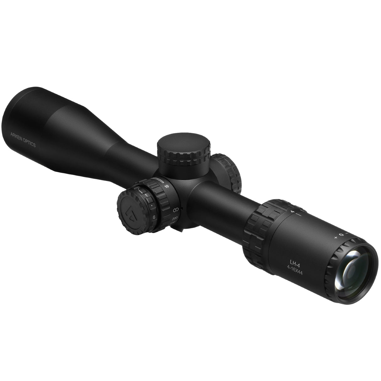 Arken Optics LH-4 4-16x44 FFP Rifle Scope with Illuminated VPR/VHR Reticle and Capped Tool-Less Turrets – 30mm Tube