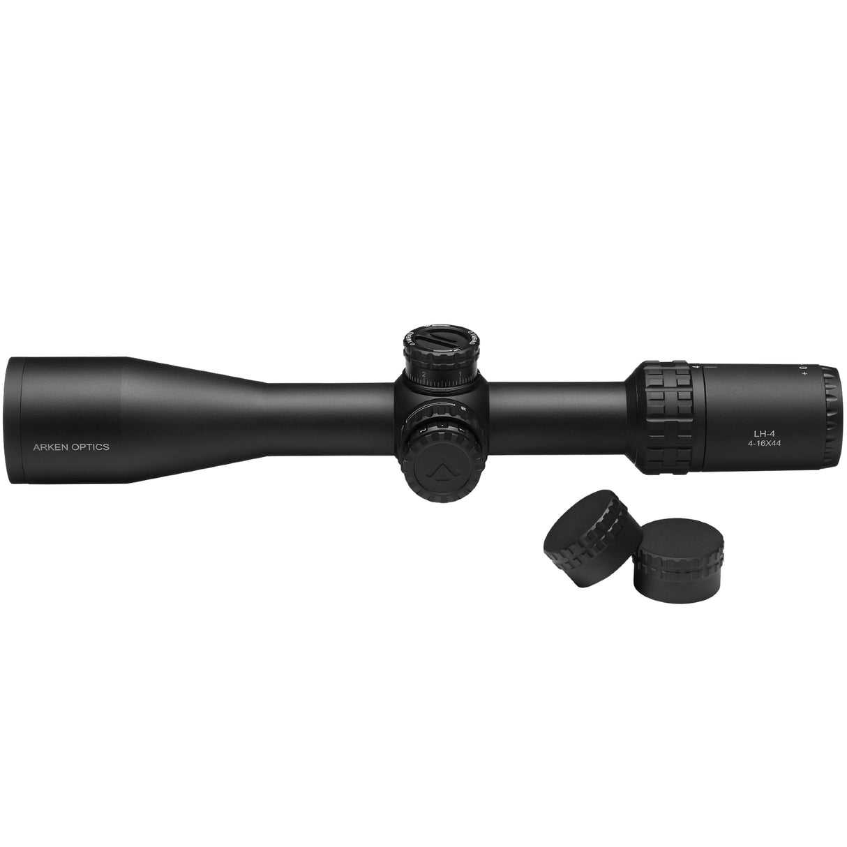 Arken Optics LH-4 4-16x44 FFP Rifle Scope with Illuminated VPR/VHR Reticle and Capped Tool-Less Turrets – 30mm Tube