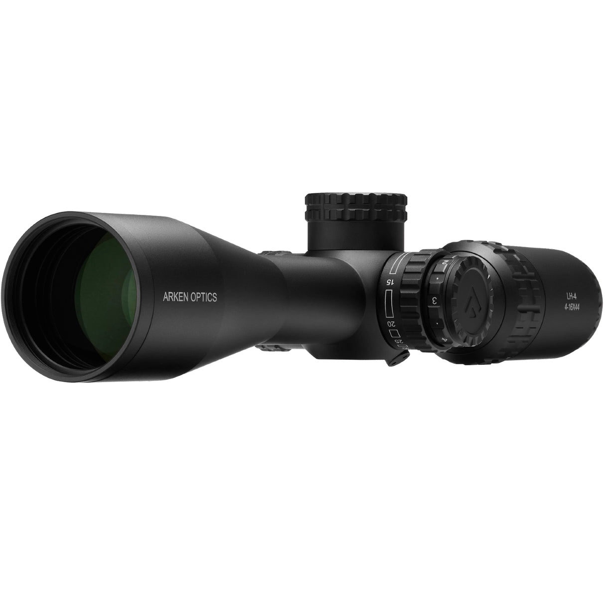Arken Optics LH-4 4-16x44 FFP Rifle Scope with Illuminated VPR/VHR Reticle and Capped Tool-Less Turrets – 30mm Tube