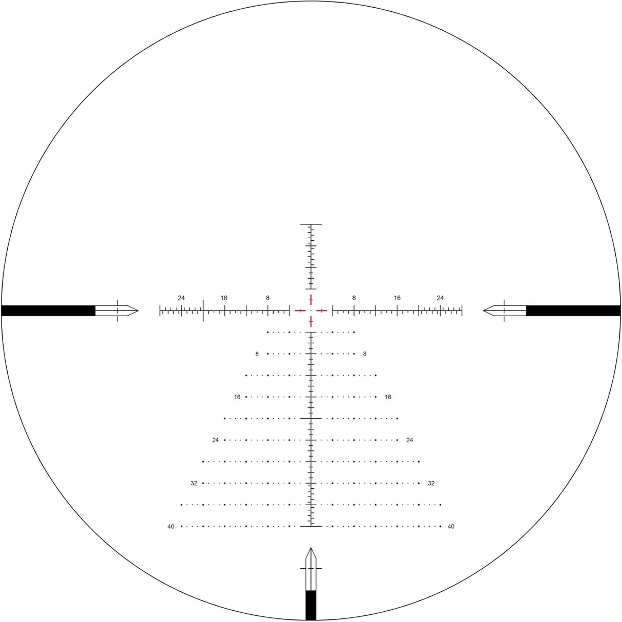 Arken Optics SH4J 6-24X50 Rifle Scope FFP Illuminated Reticle with Zero Stop 34mm Tube