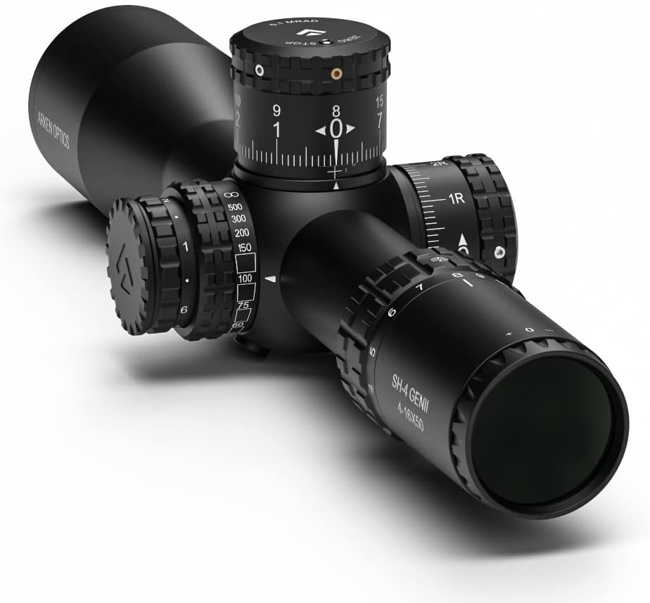 Arken Optics SH-4 4-16X50 GEN2 Rifle Scope FFP VPR Illuminated Reticle with Zero Stop - 34mm Tube