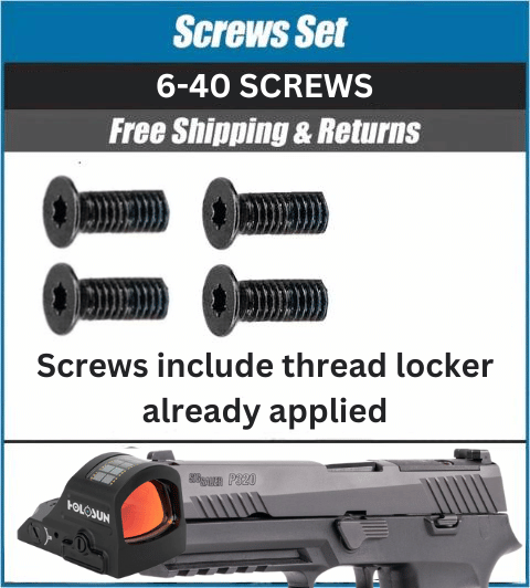 6-40x8.7mm Holosun Head Screws RMR Screws for P320, P211