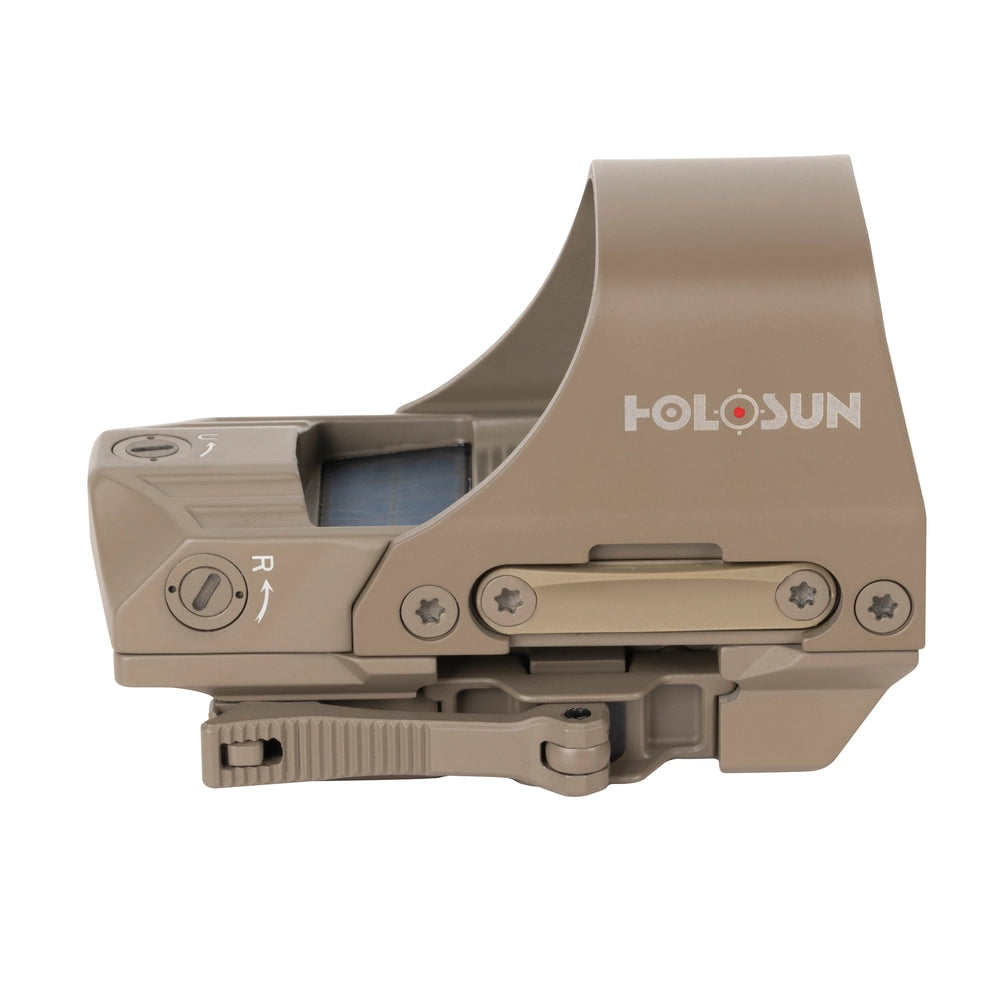 Holosun HS510C FDE Red Dot 65 MOA Circle 2 MOA Red Dot Aluminum Housing Matte Finish Solar with Internal Battery - HS510C-FDE