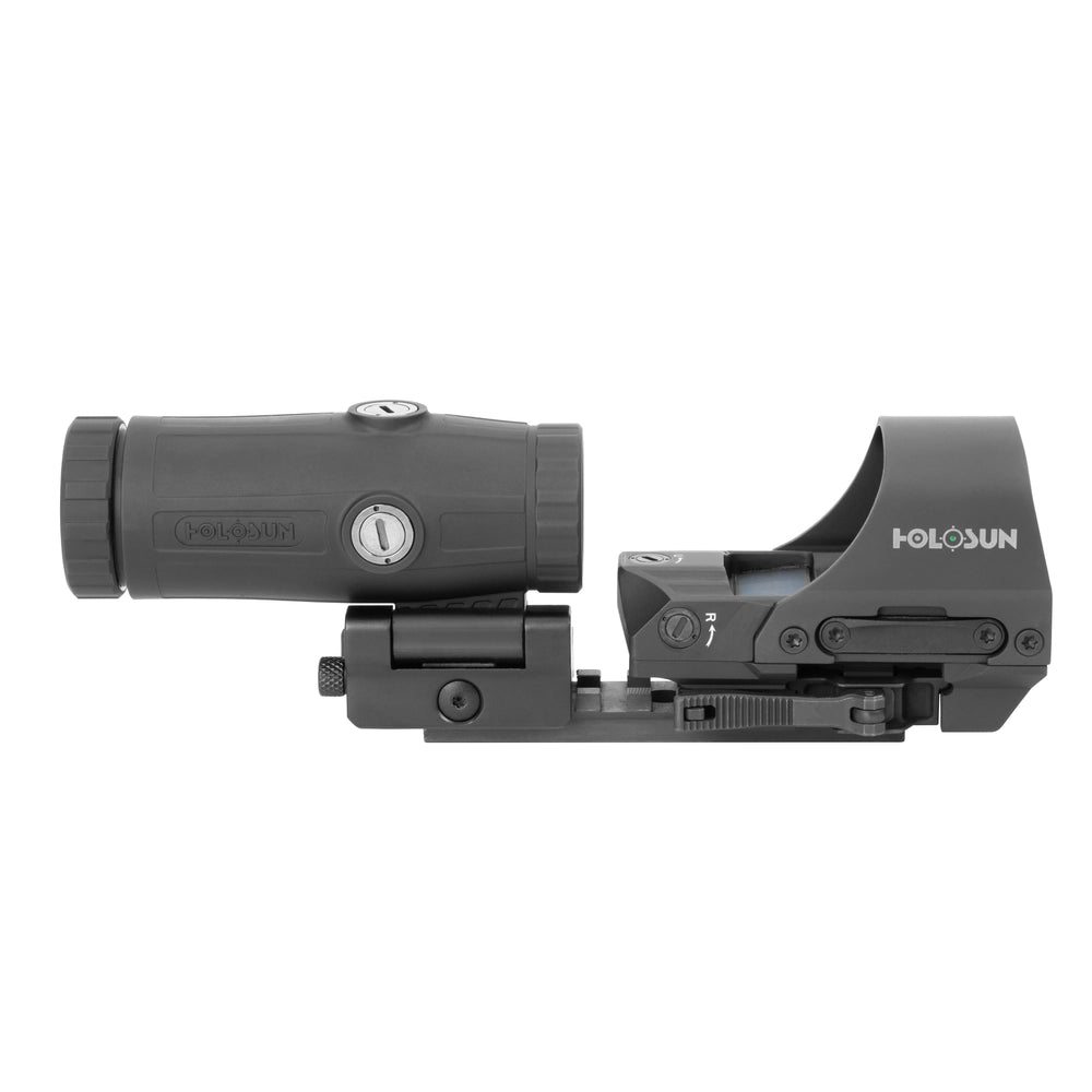 Holosun HE510C Green Dot Open Reflex Sight and HM3X Magnifier Combo Pack - 510C Green+HM3X