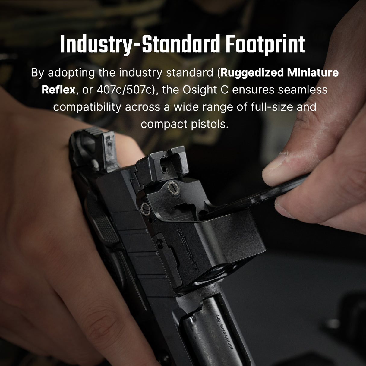 Osight C Red Dot, 32 MOA Circle + 3 MOA Dot, Side-Loading Battery, RMR Footprint