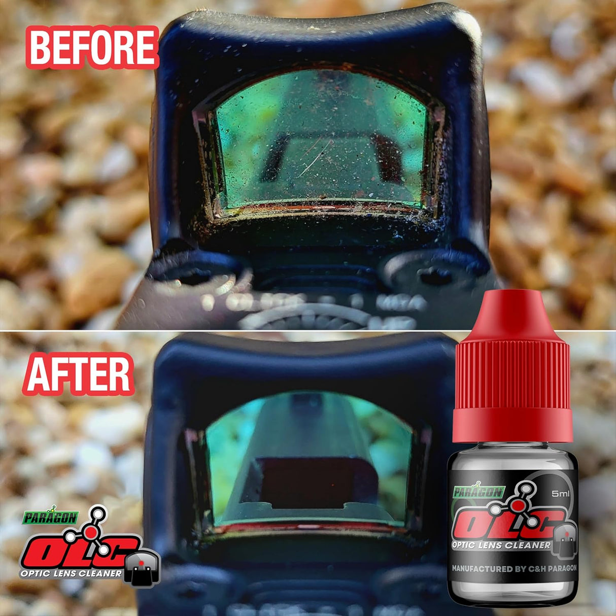 Optics Lens Cleaner – 5 mL Bottle for Red Dots & Scopes - Paragon by CHPWS