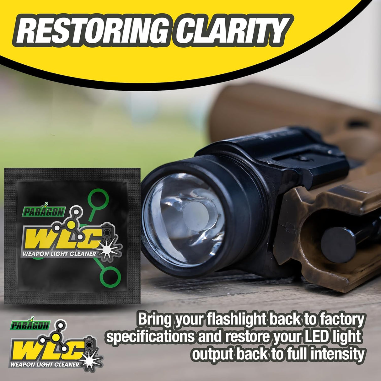 Flashlight Cleaner Wipes (10 Pack) – Easy Carbon Removal for Tactical Flashlights - Paragon by CHPWS