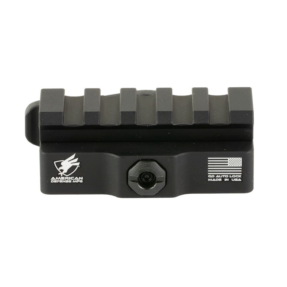 American Defense Mfg Picatinny Riser 5-Slot Quick Detach Bases in Black Anodized - 3