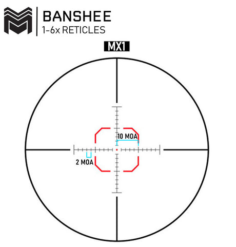 Monstrum Banshee 1-6x24 LPVO Rifle Scope - SB1624