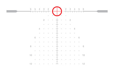 EOTech Vudu 1-10x28mm 34mm FFP Illuminated Red LE-5 MRAD Riflescope with Throw Lever - EOVDU1-10FFLE5 - 2