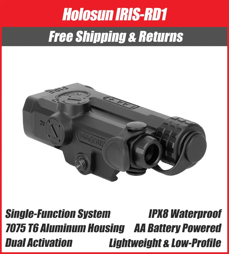 Holosun IRIS 1 Single Function Infrared/Red/Green Laser – Remote Switch – Fits Picatinny – IRIS-IR1, IRIS-GR1, IRIS-RD1