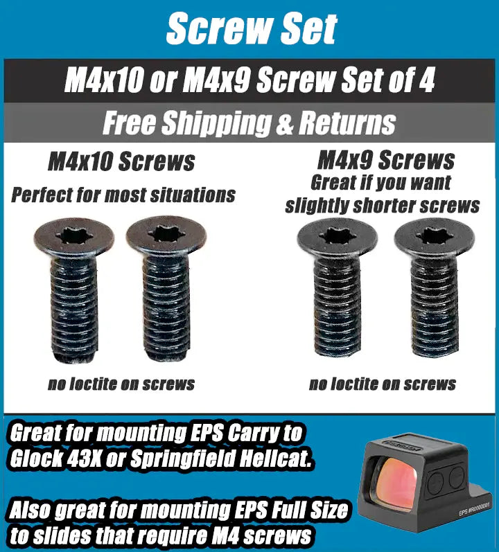 M4 Screws for EPS/EPS Carry - Set of 4 (Please Read Description)