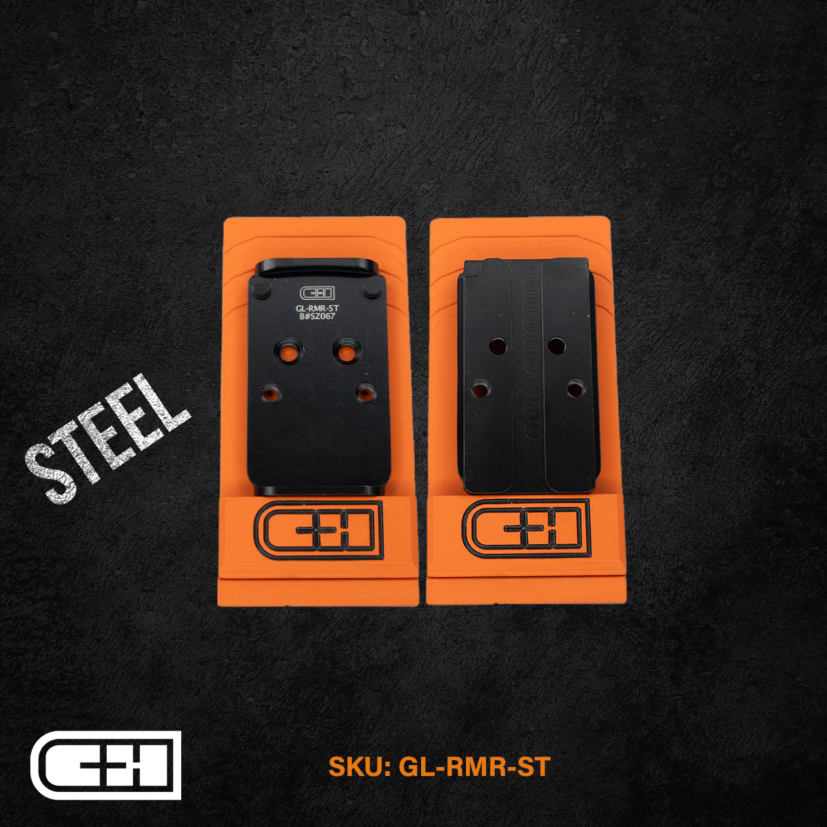 Glock MOS to Trijicon RMR Adapter Plate (Steel) - CHPWS - GL-RMR-ST