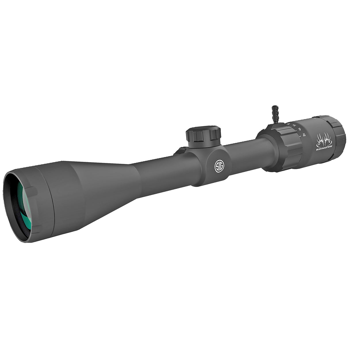 Sig Sauer Buckmasters 3-12x44mm Hunting Rifle Scope, 1-inch Tube, BDC Reticle, Black (SOBM43001)