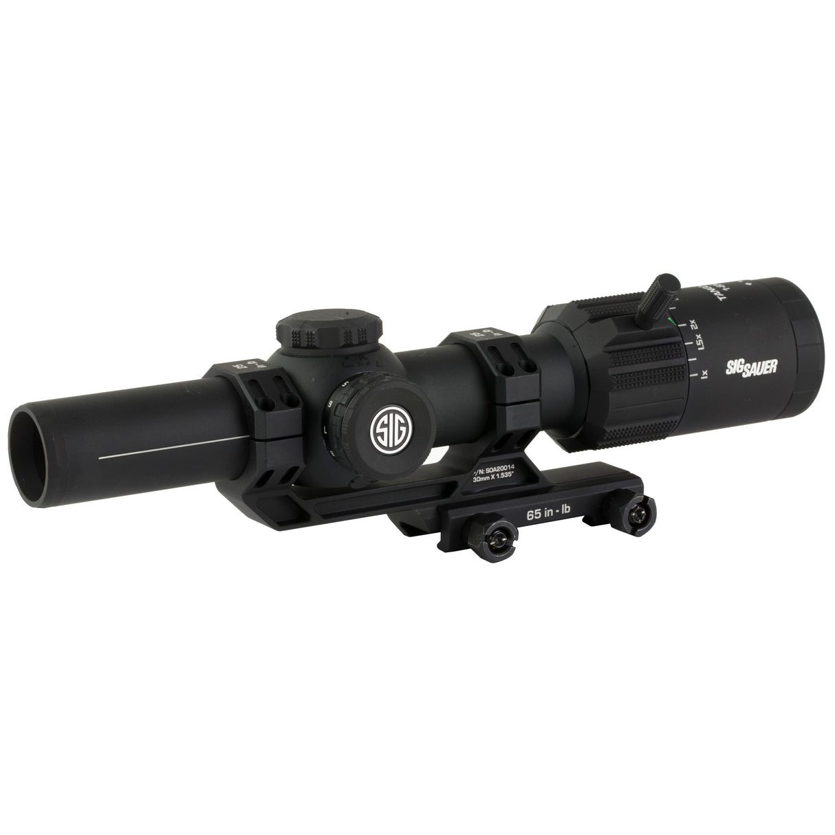Sig Sauer Tango-MSR 1-8x24mm LPVO Rifle Scope with Illuminated MSR BDC8 Reticle and ALPHA-MSR Cantilever Mount, Black (SOTM81000)