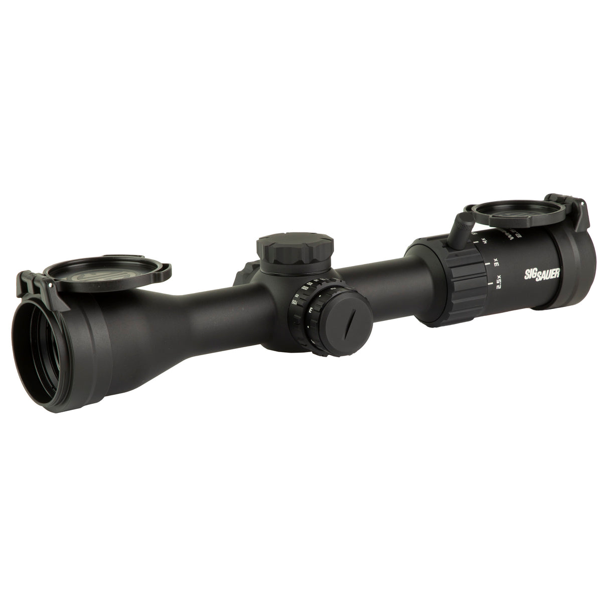 Sig Sauer Whiskey4 2.5-10x42mm Rifle Scope - 30mm Tube, Illuminated Hellfire Quadplex Reticle - Black (SOW42004) - 1