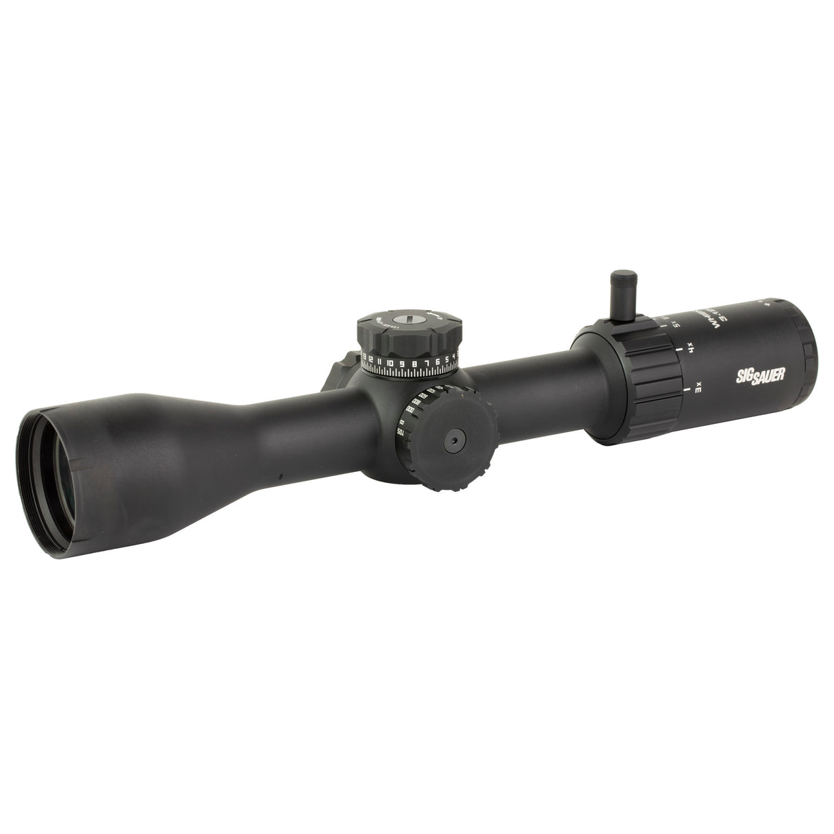 Sig Sauer Whiskey4 3-12x44mm SFP Rifle Scope - Exposed Zero Stop BDC-1 Reticle - Black (SOW43001) - 1