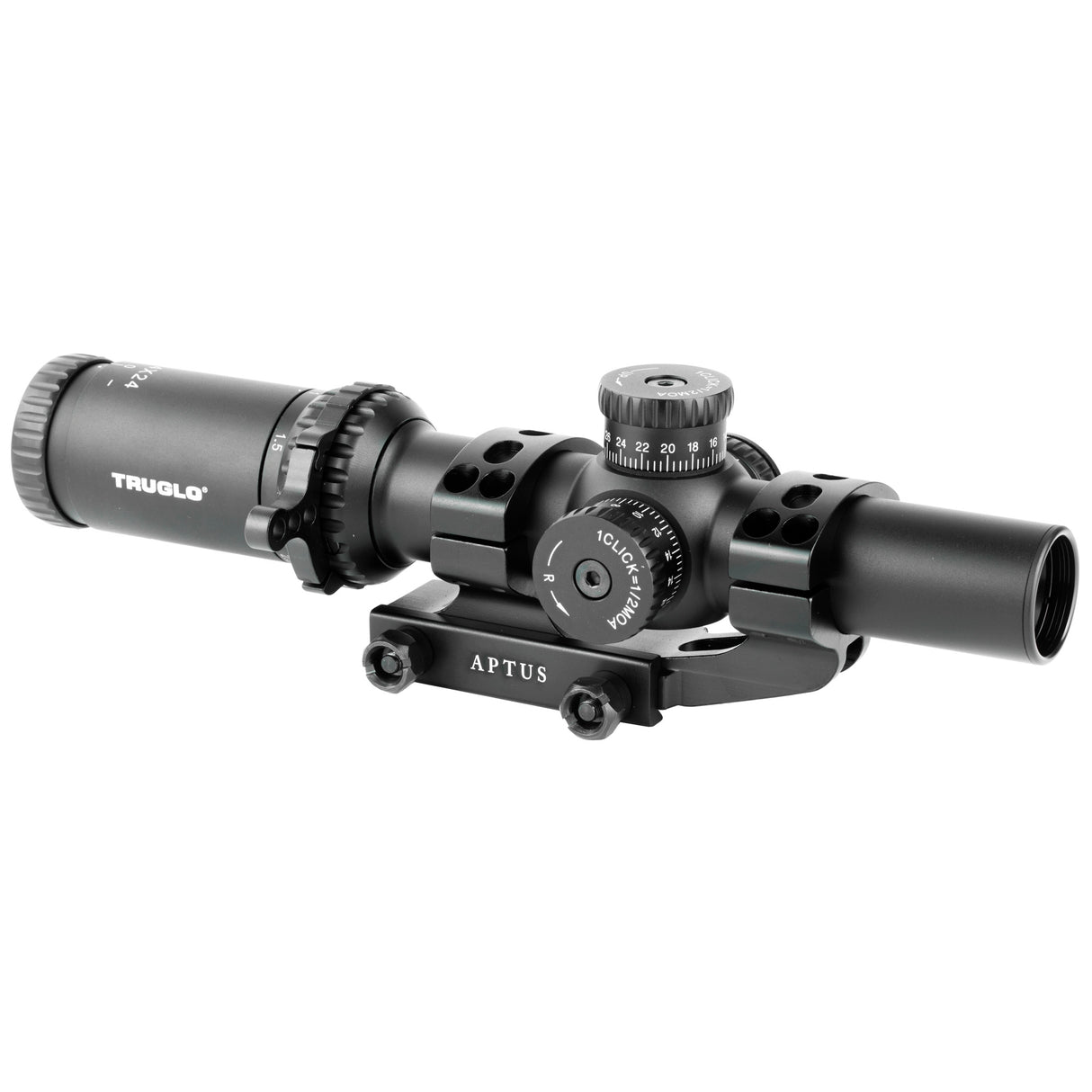 TRUGLO Omnia Tactical 1-4x24mm 30mm Illuminated APTR Riflescope - TG8514TLR - 2
