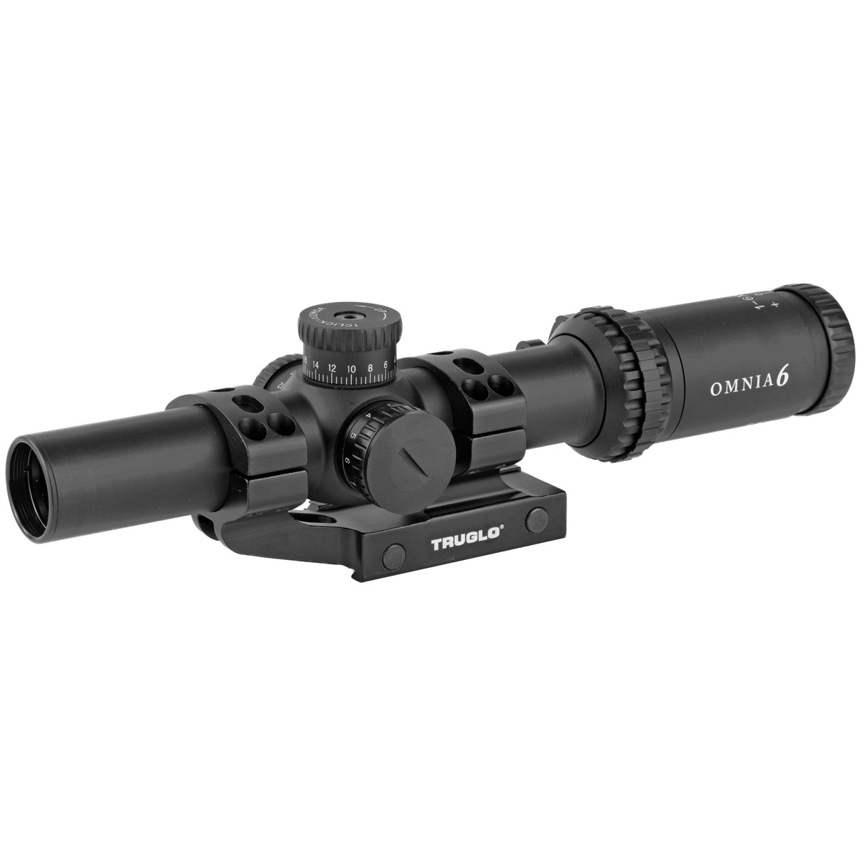TruGlo Omnia Tactical 1-6x24mm LPVO Rifle Scope with Illuminated APTR Reticle and 30mm Mount for AR-15