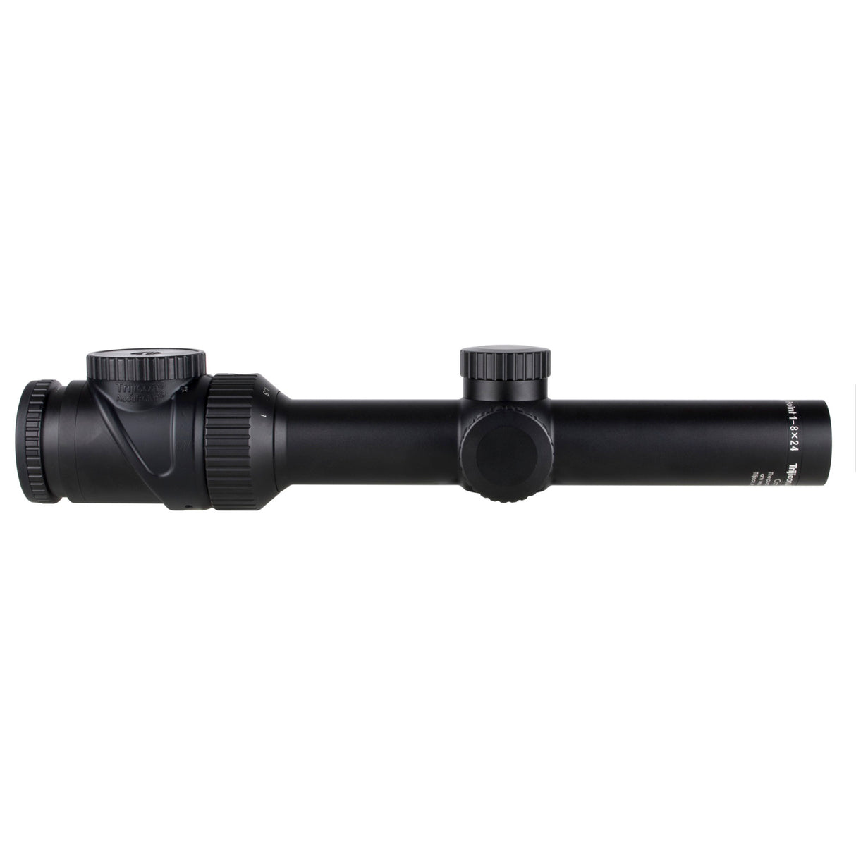 Trijicon AccuPoint 1-8x24 riflescope with SFP Green BDC Reticle (TR35-C-200183), ideal for hunting with 1x to 8x magnification and fiber optic/tritium illumination.