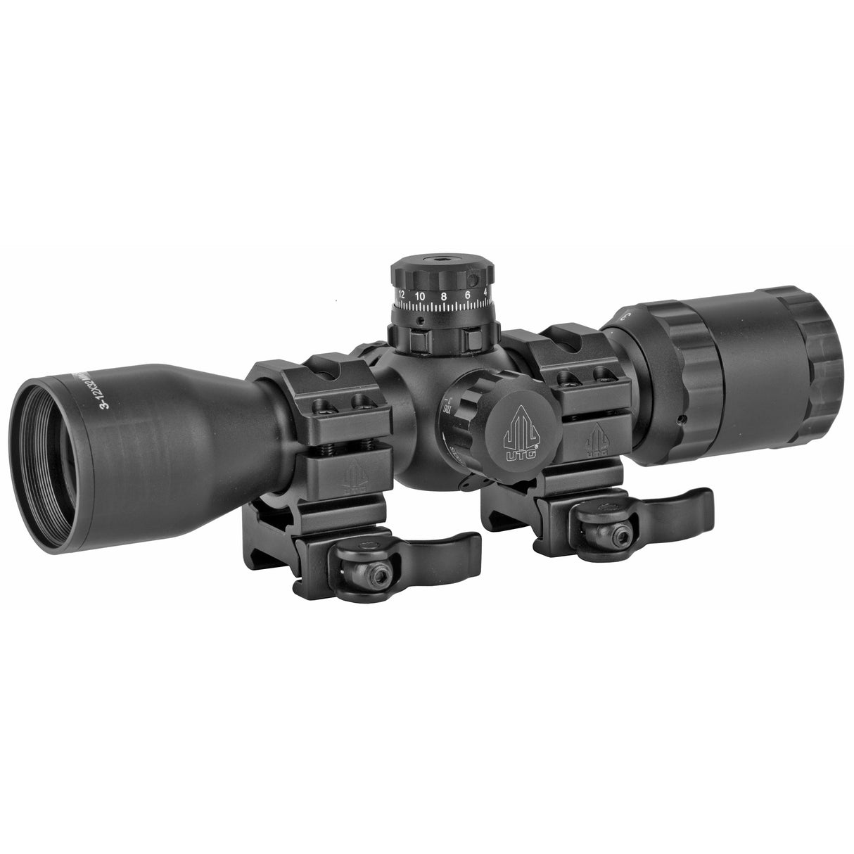 UTG Bug Buster 3-12x32 Rifle Scope Mil-dot Reticle Side AO 1-inch Tube for Airgun and Hunting