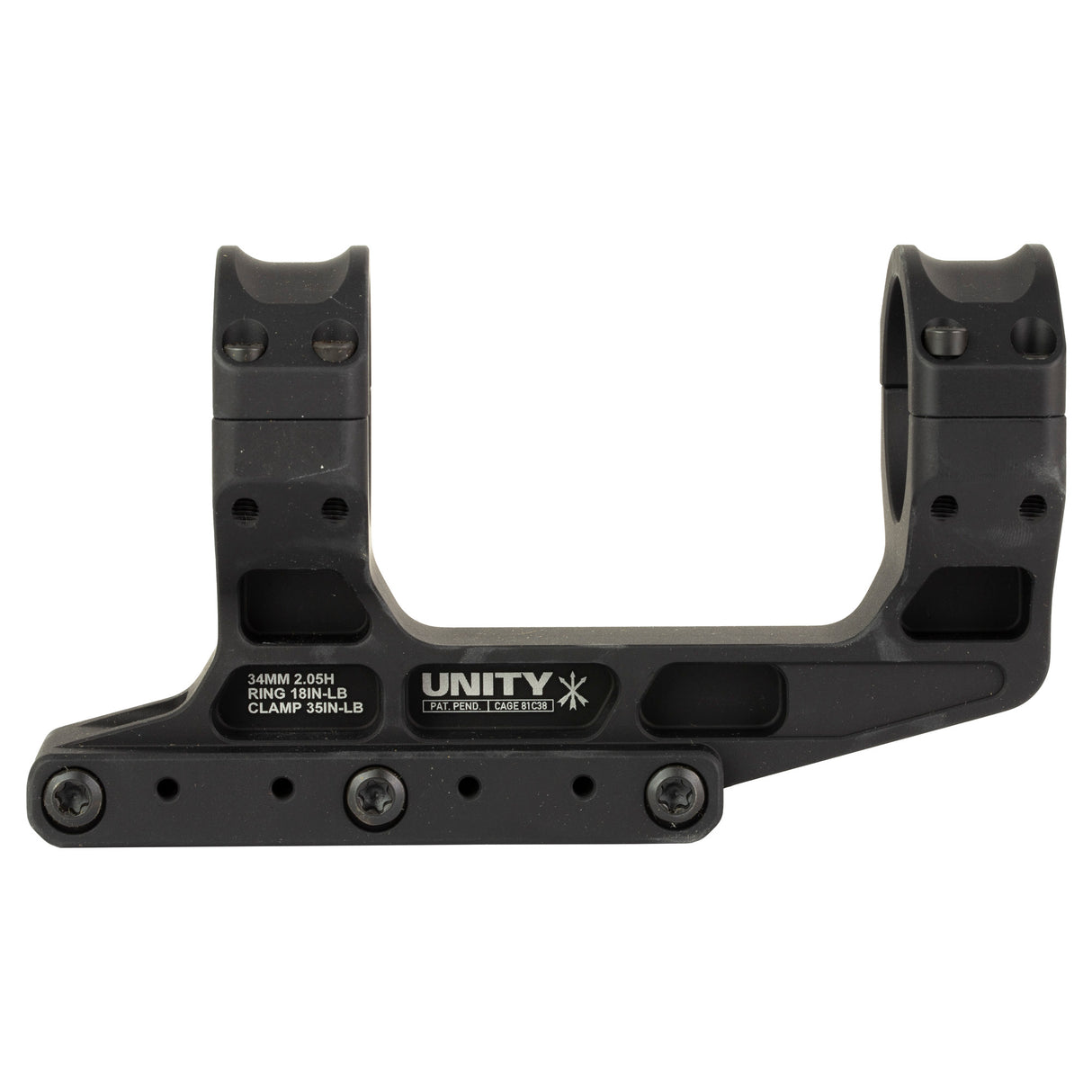 Unity Tactical FAST 34mm Scope Rings Rings in Black Anodized - 3