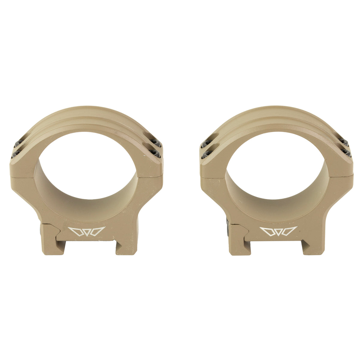Warne HyperLite Rings 34mm Low Rings in Flat Dark Earth Matte - 1