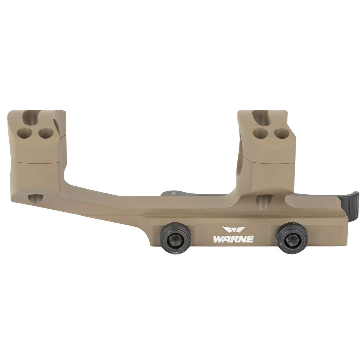 Warne Quick Detach 30mm Cantilever Scope Mount Rings in Flat Dark Earth - 3