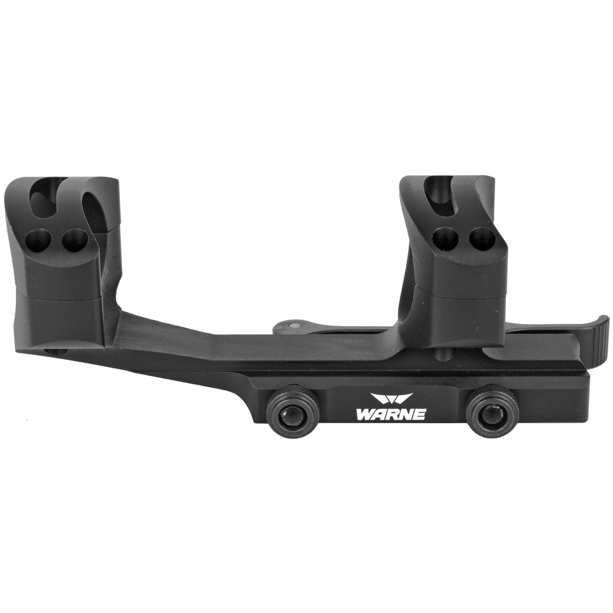 Warne Quick Detach 34mm Cantilever Scope Mount Rings in Black Matte - 3