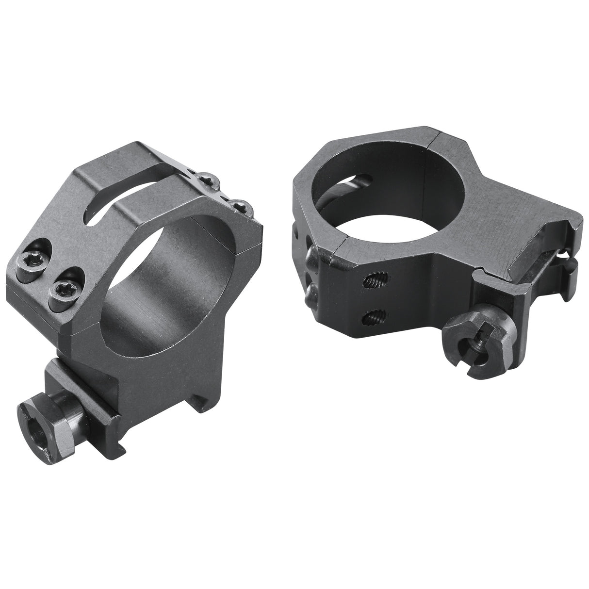 Weaver 4 Hole Tactical Ring 30mm Extra High Rings in Black Matte - 1