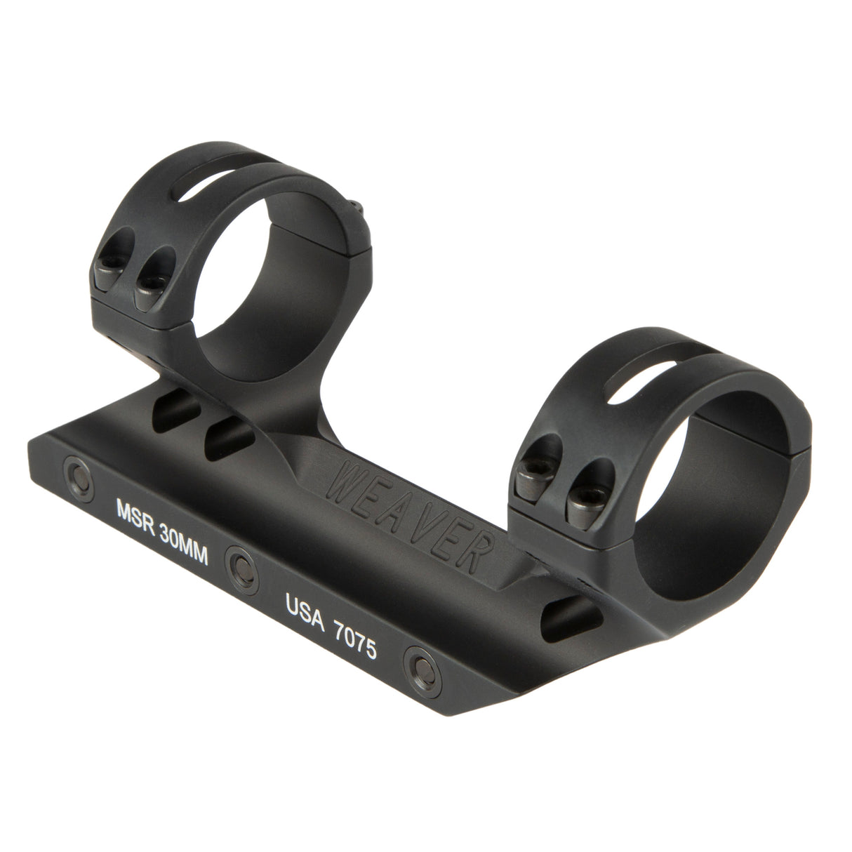 Weaver MSR Mount 30mm Cantilever Rings in Black Matte - 1