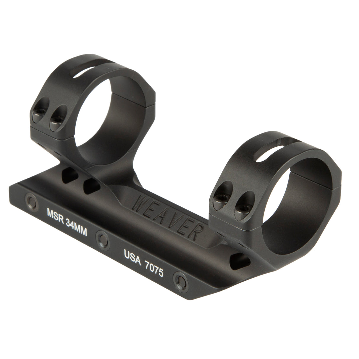 Weaver MSR Mount 34mm Cantilever Rings in Black Matte - 1
