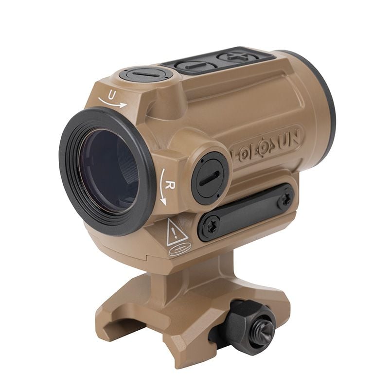 Holosun Brown ARO Red 2MOA Dot Only Reticle 22mm Housing, Shake Awake, 1/3 Co-Witness - ARO-RD2-BRN