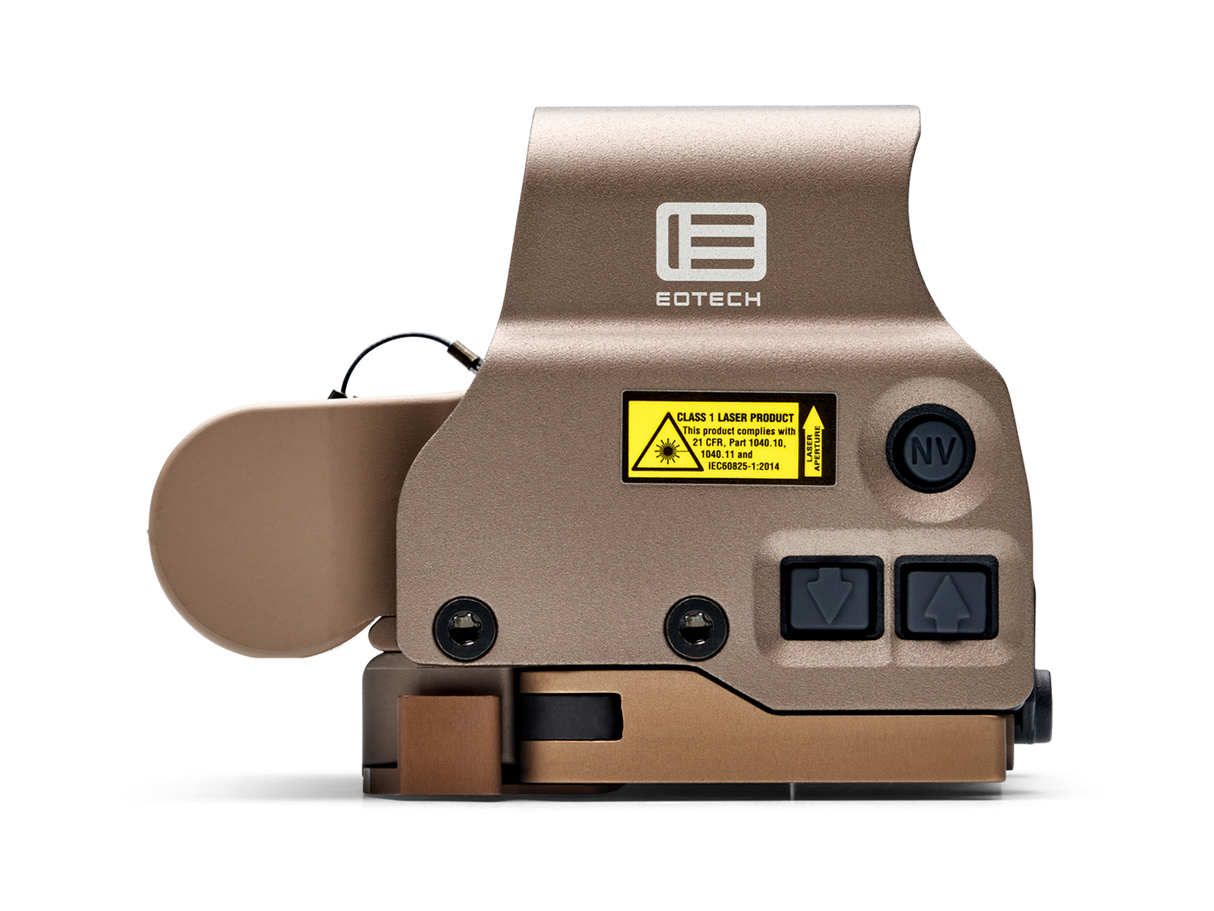 EOTech EXPS3-2 Tan/FDE Housing Holographic Red Dot Sight, Two 1 MOA Dots, 68 MOA Outer Ring, Quick Release Mount, NV Compatible - EXPS3-2TAN