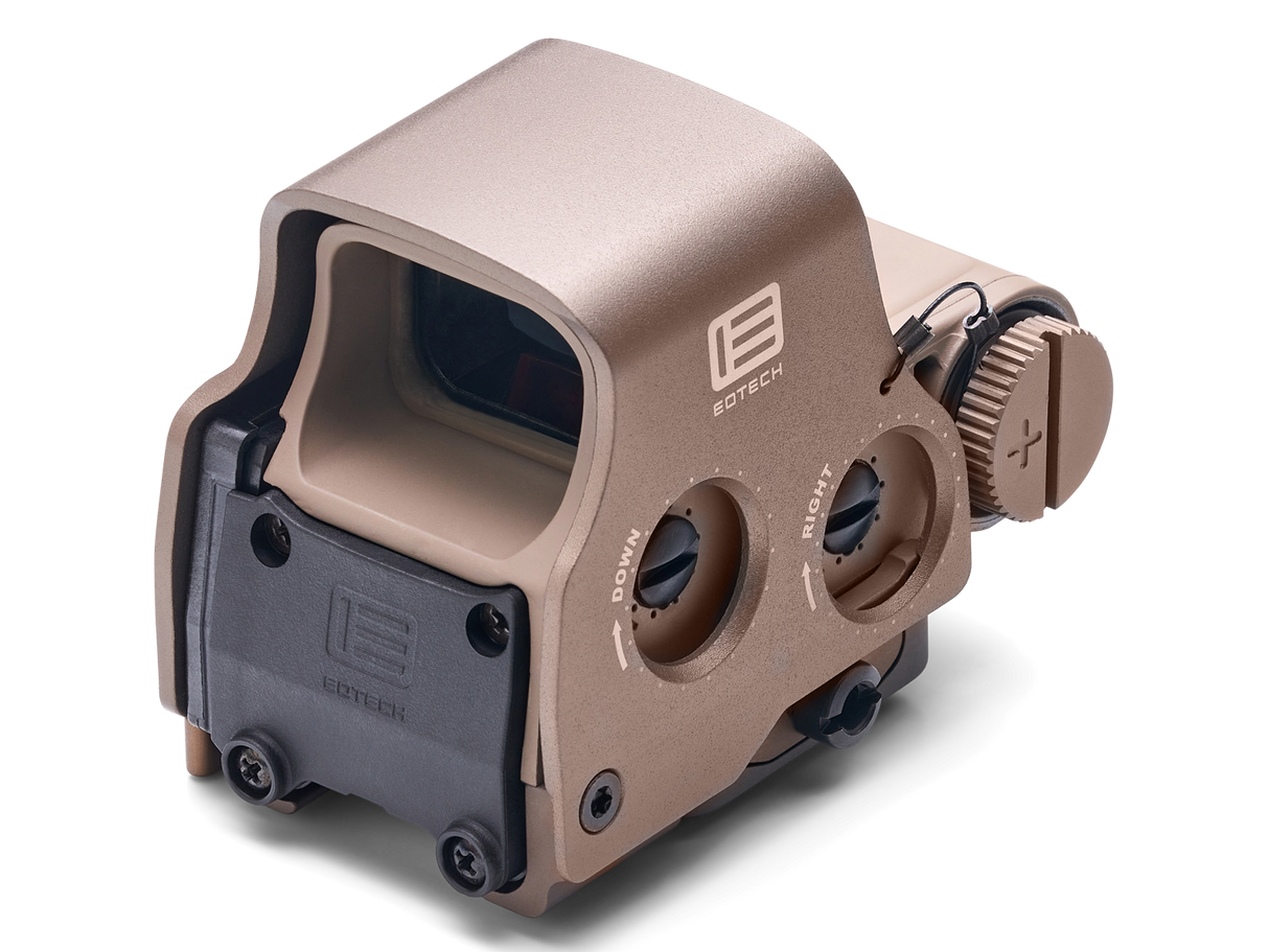 EOTech EXPS3-2 Tan/FDE Housing Holographic Red Dot Sight, Two 1 MOA Dots, 68 MOA Outer Ring, Quick Release Mount, NV Compatible - EXPS3-2TAN