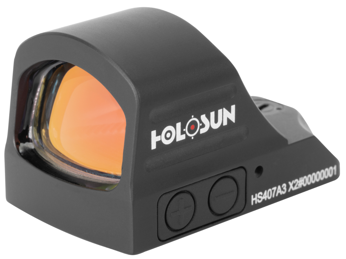 Holosun 407A3, 3MOA, Red Dot, Side Battery, Shake Awake - HS407A3-X2
