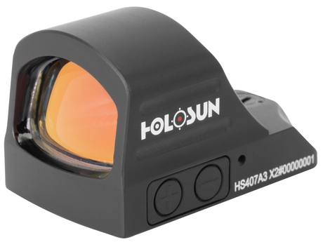 Holosun 407A3, 3MOA, Red Dot, Side Battery, Shake Awake - HS407A3-X2