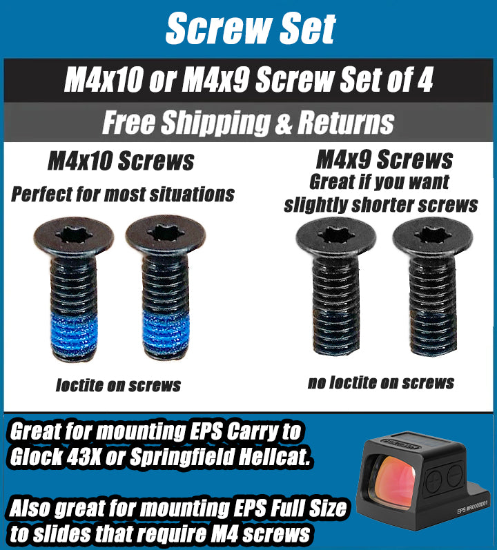 M4 Screws for EPS/EPS Carry - Set of 4 (Please Read Description)