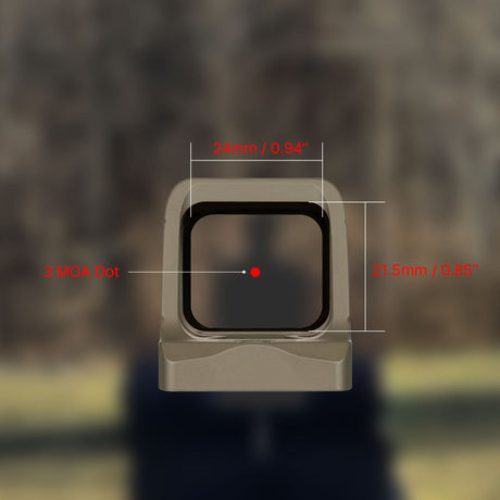 Olight FDE Osight Red Dot - 3 MOA - Magnetic Charging Cover - RMR Footprint