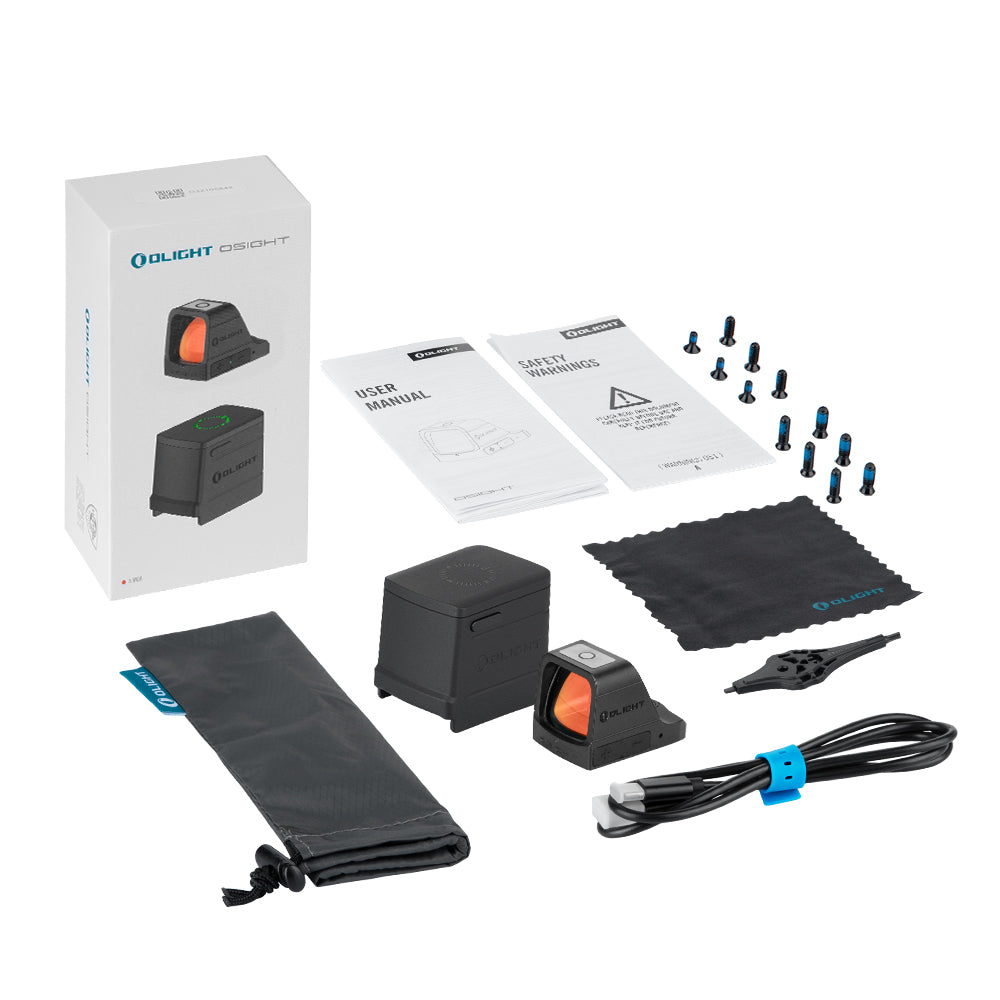 Olight Osight Red Dot - 3 MOA Red Dot - Magnetic Charging Cover - RMR Footprint